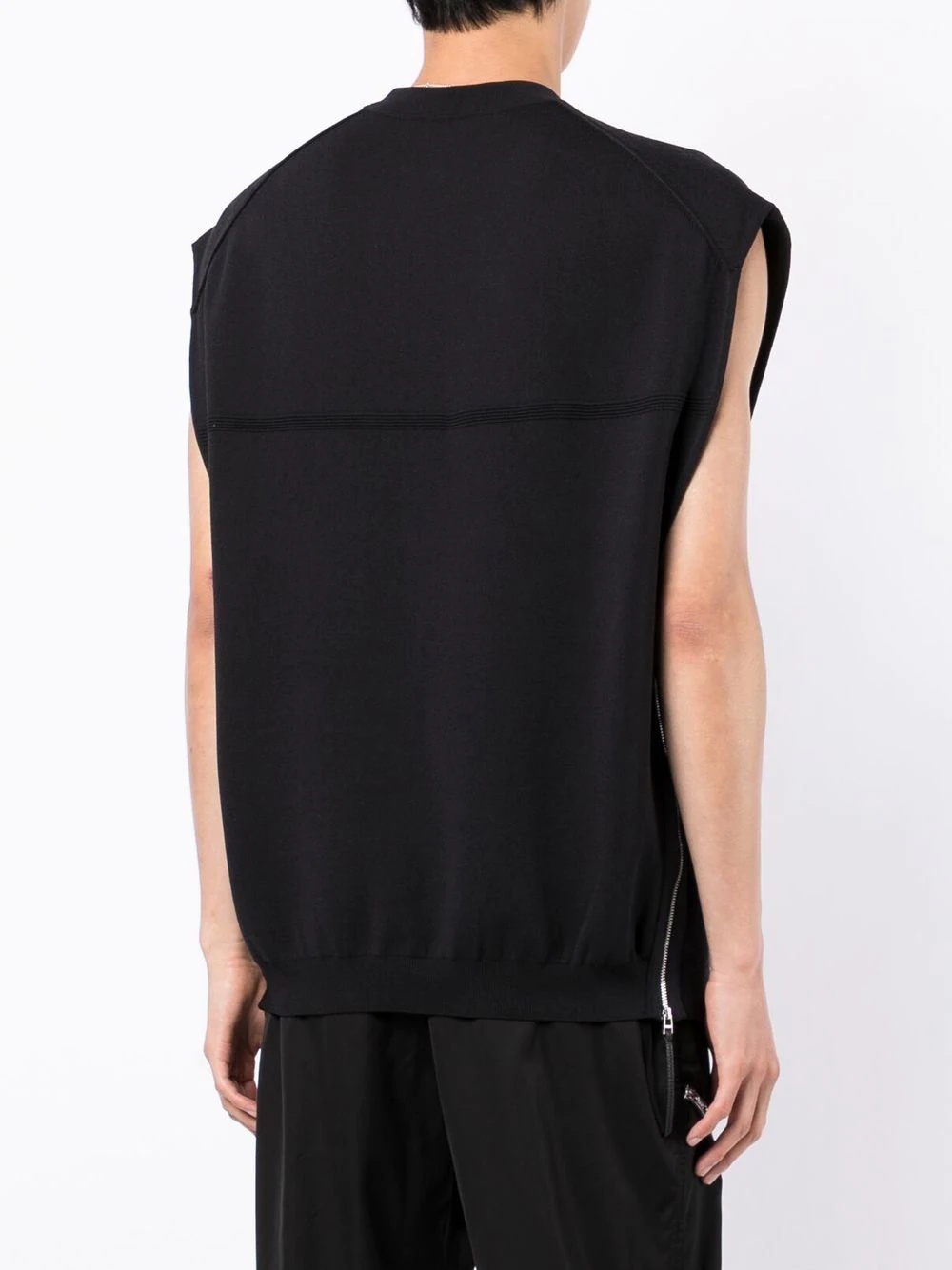 crewneck sleeveless jumper - 4