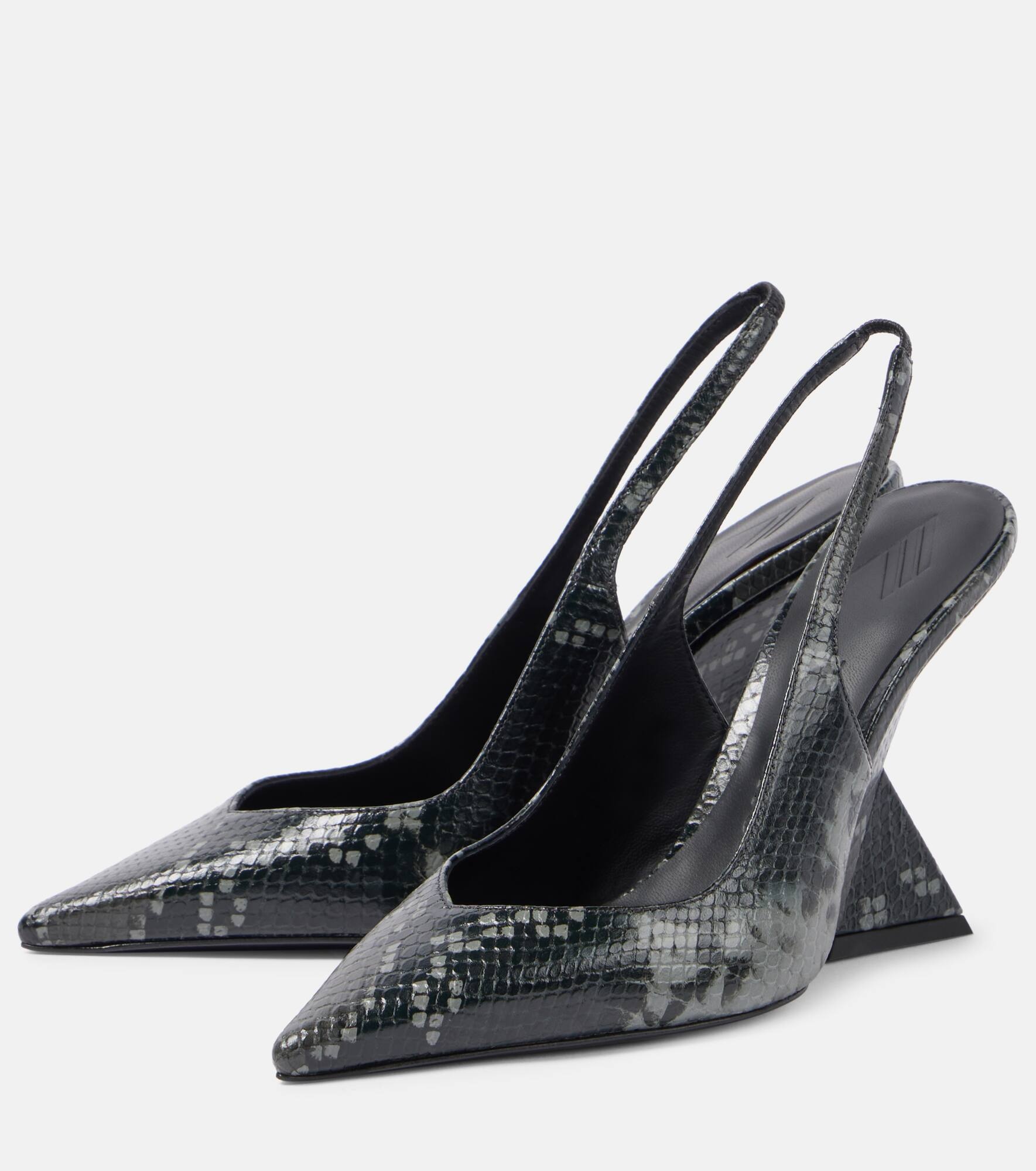 Cheope 105 leather slingback pumps - 4
