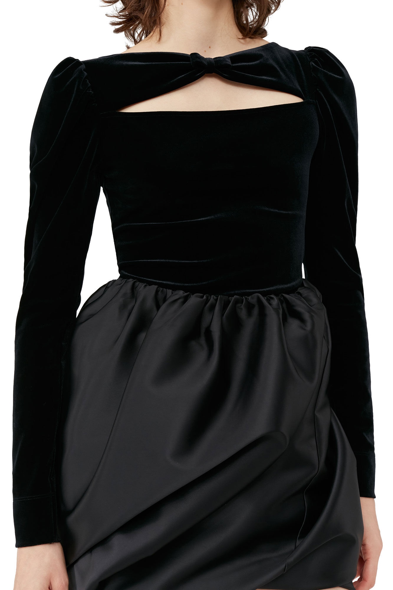 BLACK VELVET JERSEY BODYSTOCKING - 6