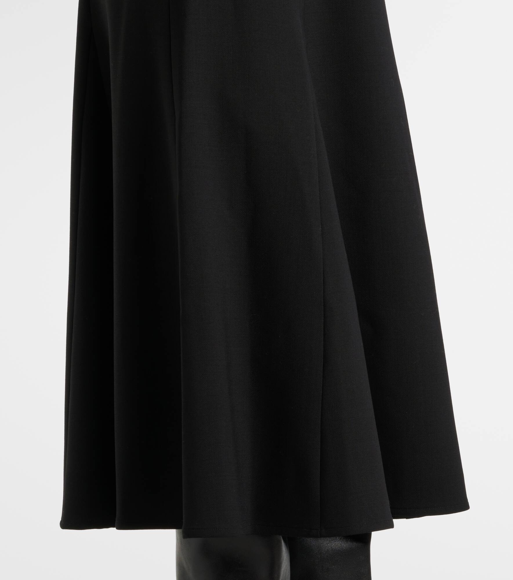 High-rise wool-blend midi skirt - 5