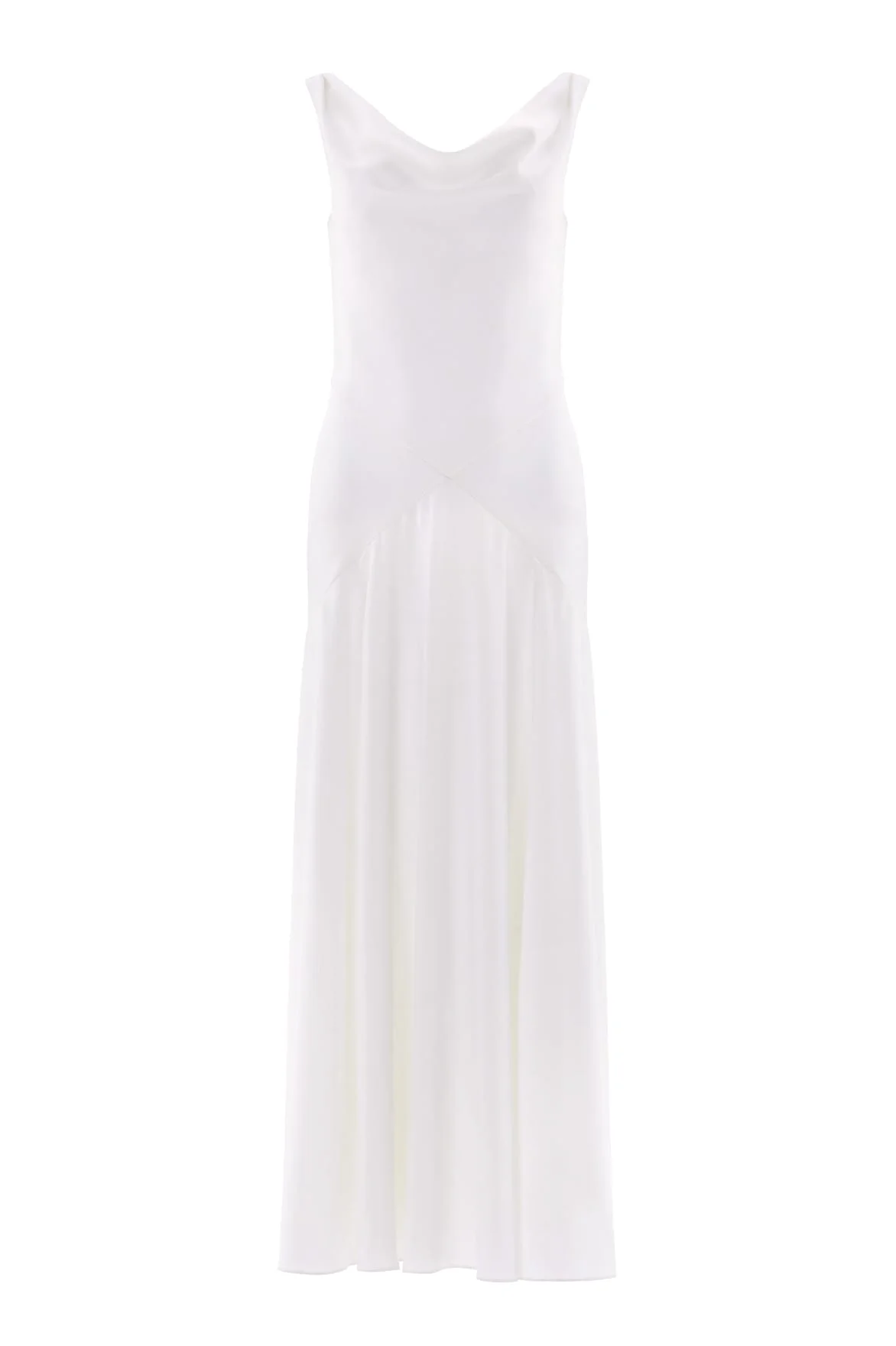 Evangeline Satin Cowl Neck Gown - 1