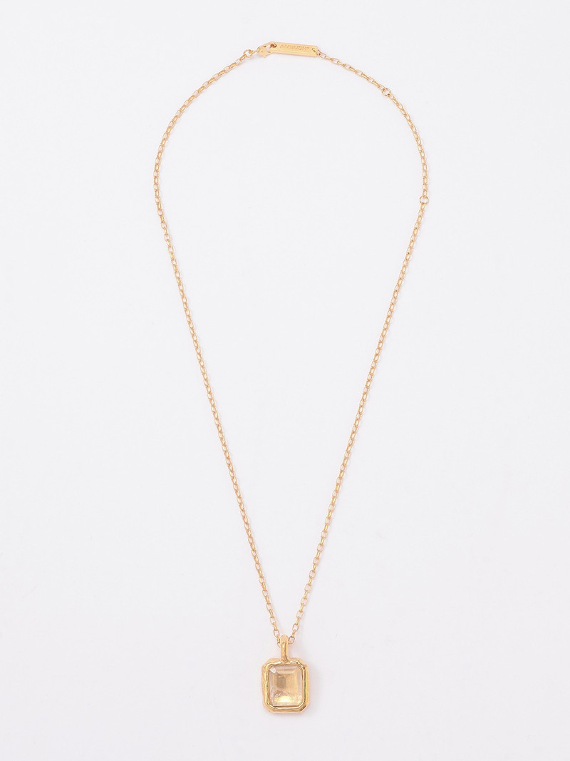 Ambush SQUARE CUT STONE CHARM NECKLACE outlook