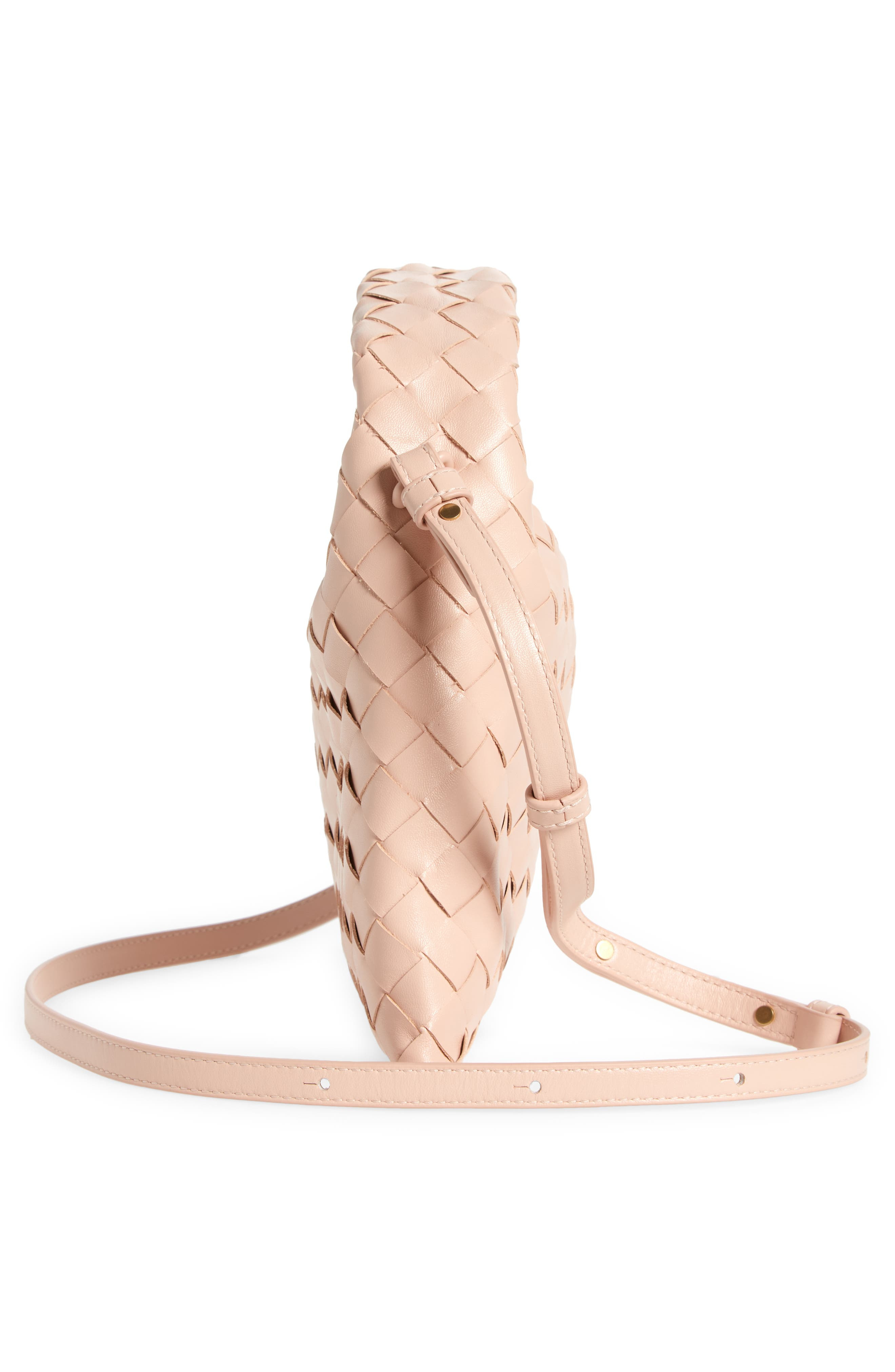 Bottega Veneta Mini Hop Intrecciato Leather Hobo Bag in Lotus/Brass at Nordstrom - 6