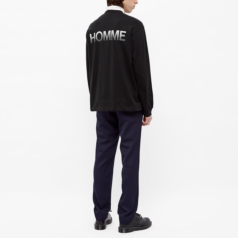 Comme Des Garcons Homme Long Sleeve Back Embroidered Tee - 6