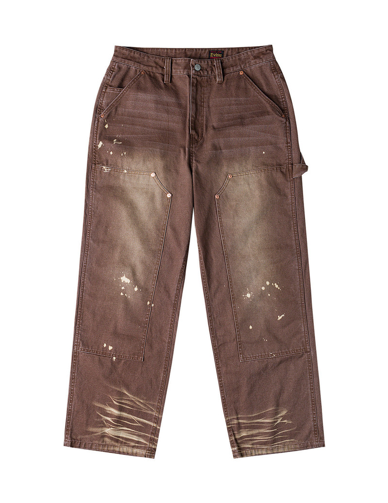 EVISU Heavy Washed And Distressed Daicock Jeans outlook