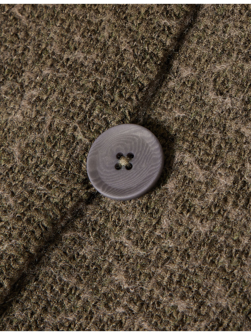 Blanket V-Neck Merino-Wool and Cotton-Blend Vest 7