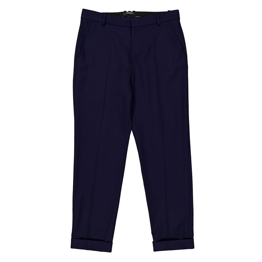 Balmain Men's Marine Slim Fit Tailored Trousers - 5