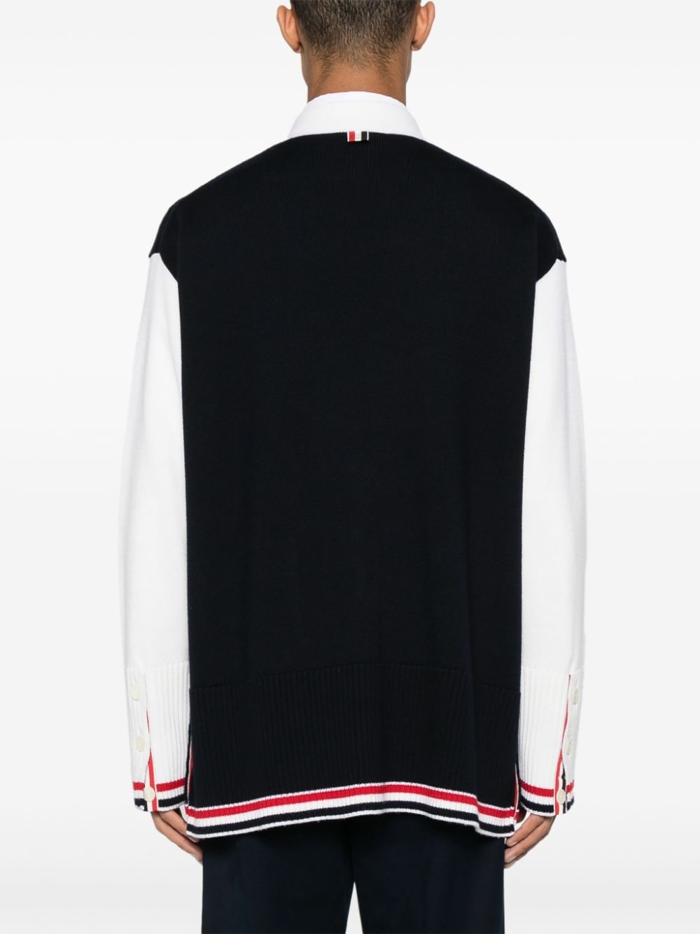 colourblock virgin-wool cardigan - 4