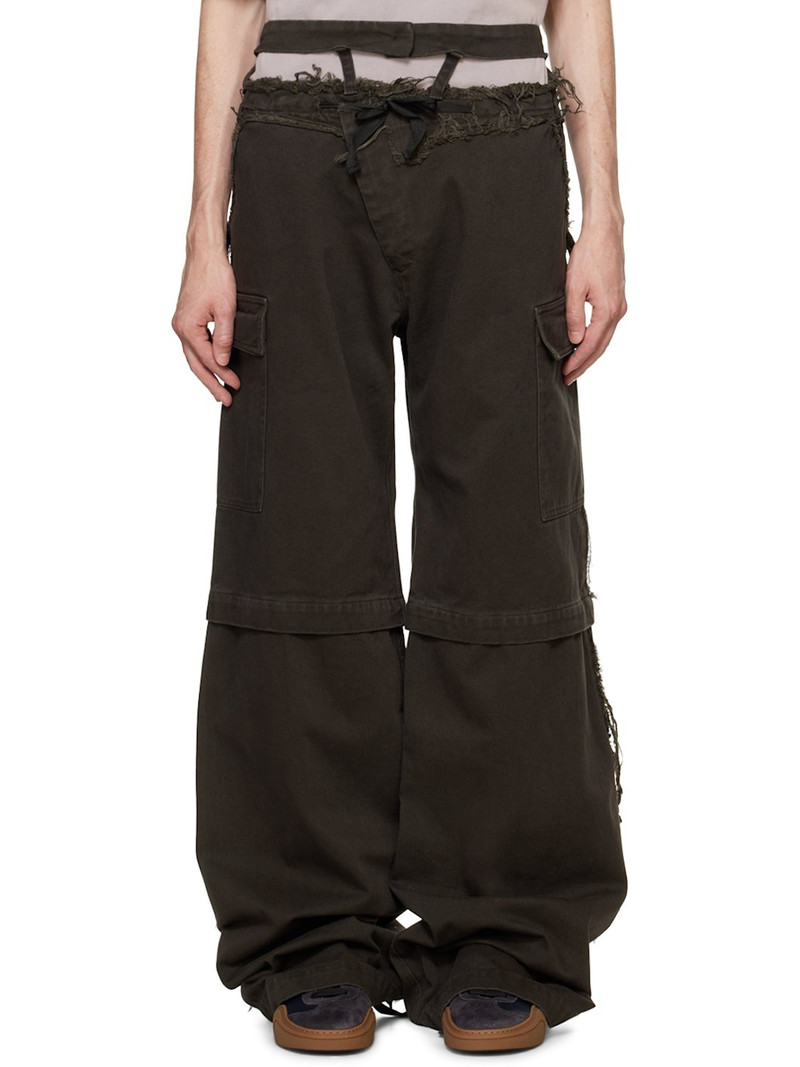 Brown Baggy Cargo Pants - 1