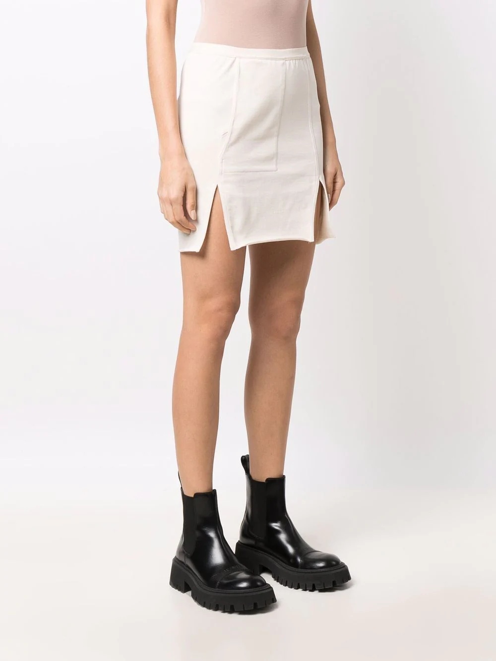 front-slit mini skirt - 3