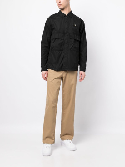 Fred Perry embroidered-logo long-sleeve jacket outlook