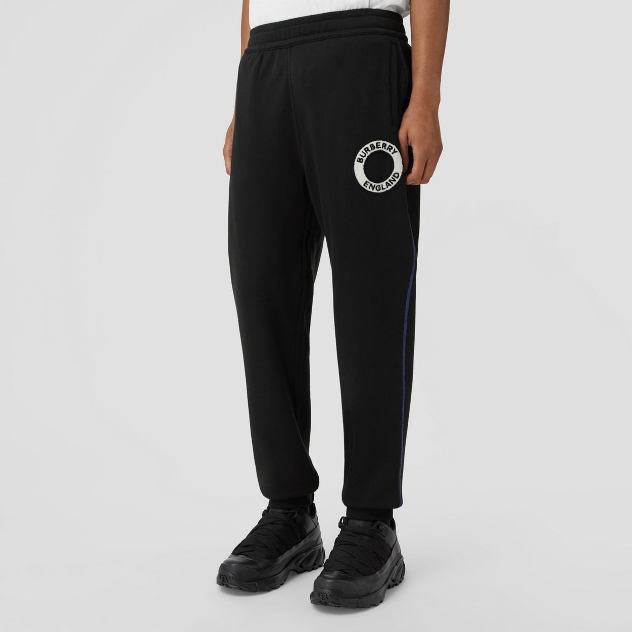 Logo Graphic Appliqué Cotton Jogging Pants - 5