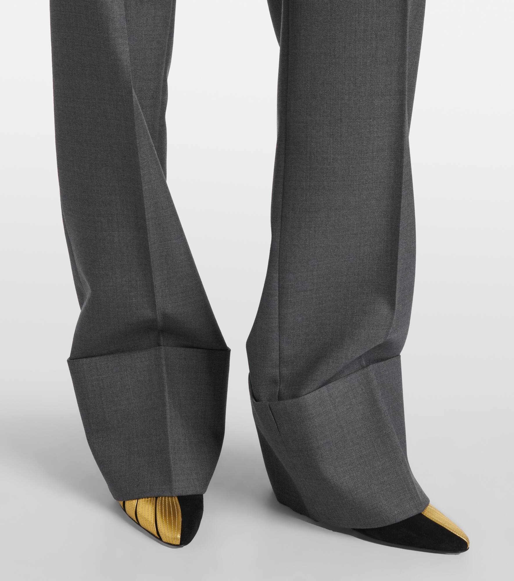 High-rise wool straight pants - 5