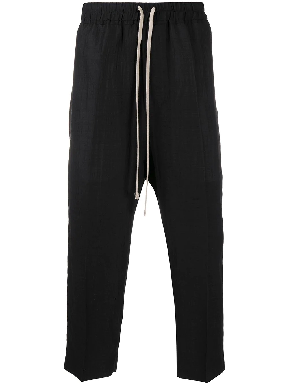 cropped drop crotch trousers - 1