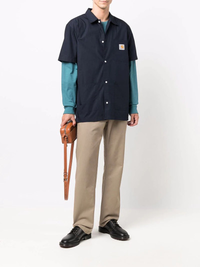 Vans logo-patch cotton-blend straight-leg trousers outlook