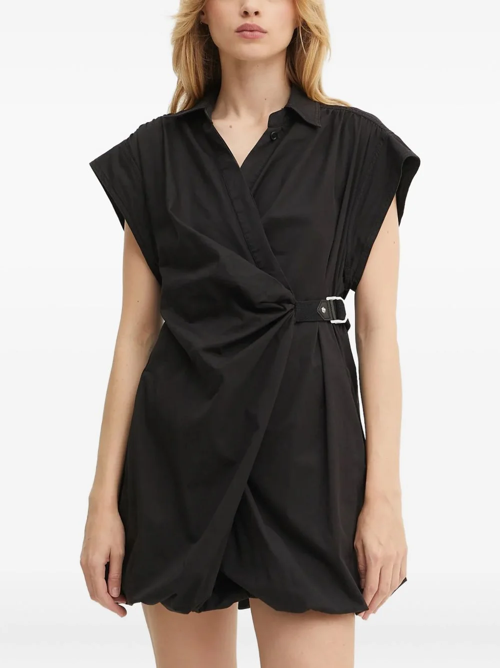 belted wrap mini dress - 1