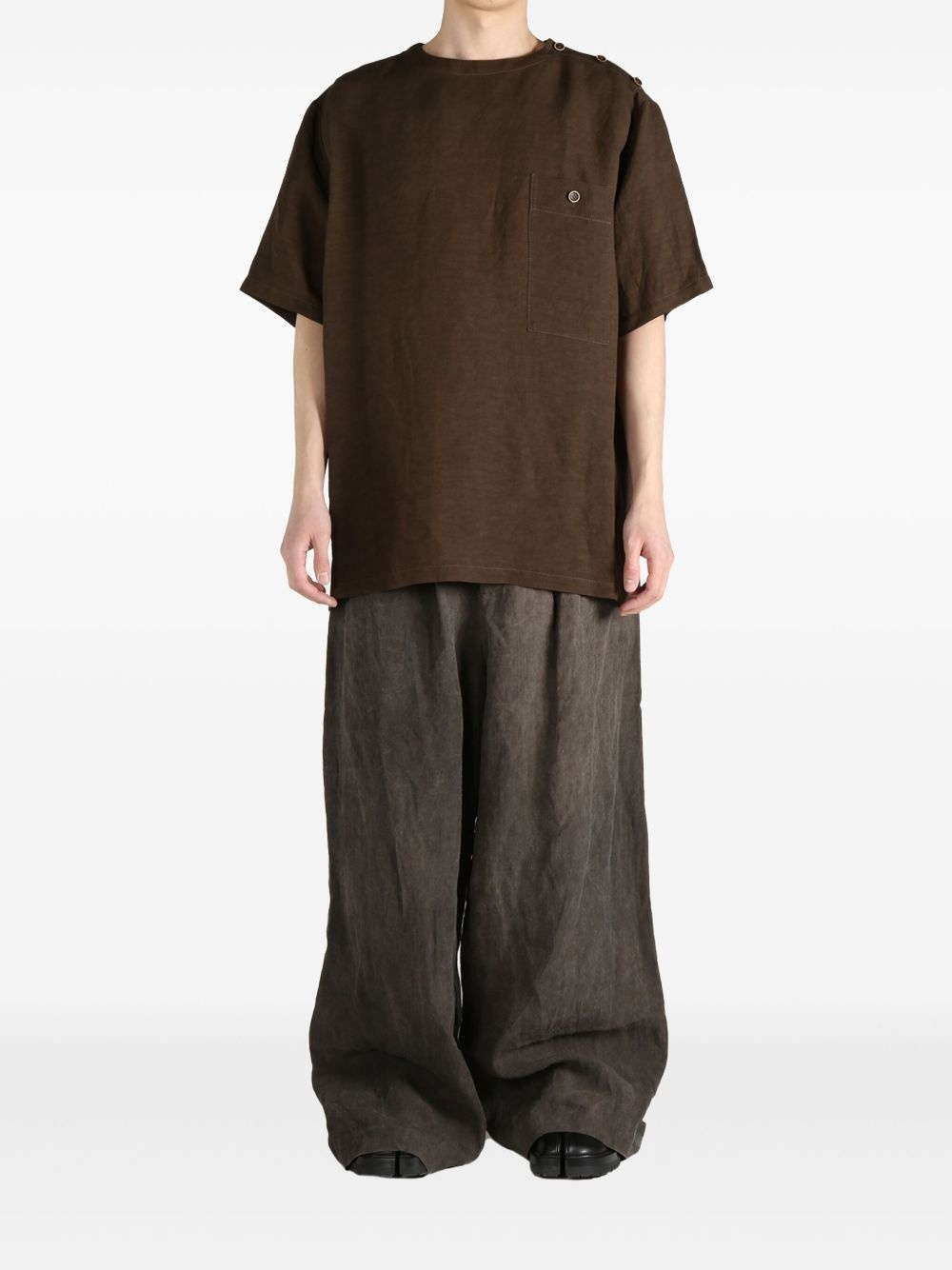 press-stud fastening T-shirt - 2