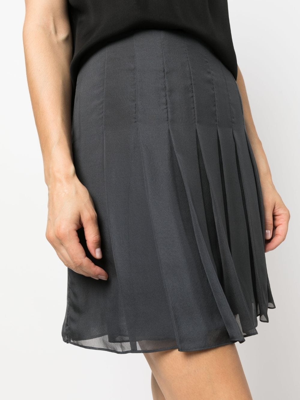 high-waist pleated miniskirt - 5