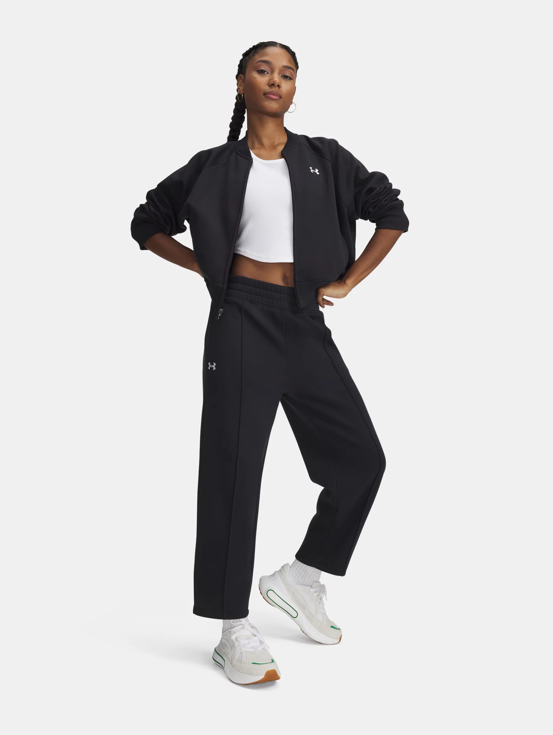 Women's UA Rival Fleece Pintuck Ankle Pants - 3
