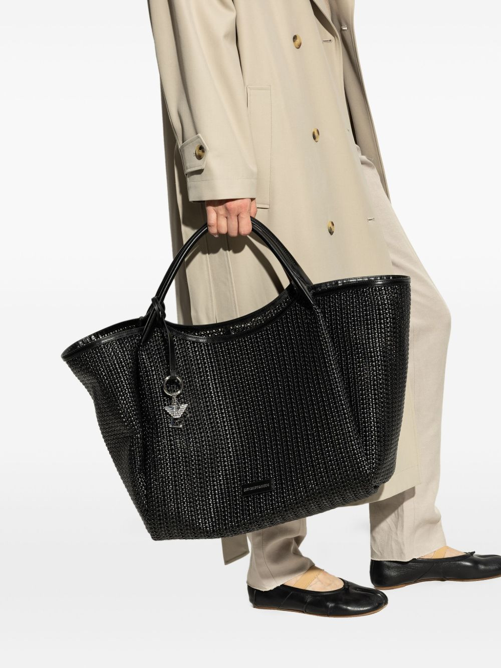 logo charm-detailing tote bag - 2