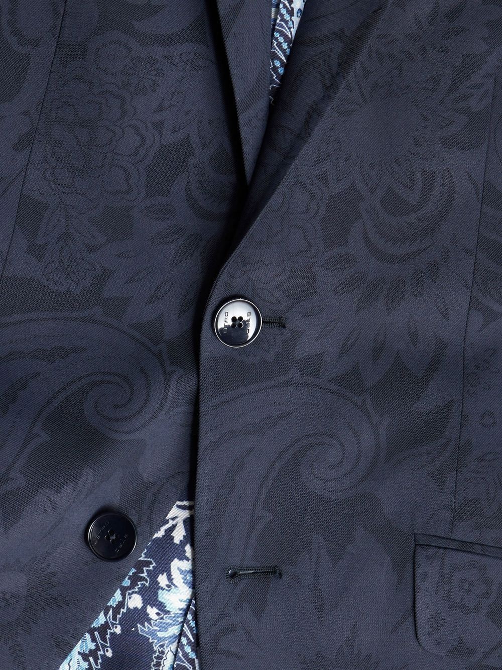patterned-jacquard single-breasted blazer - 6