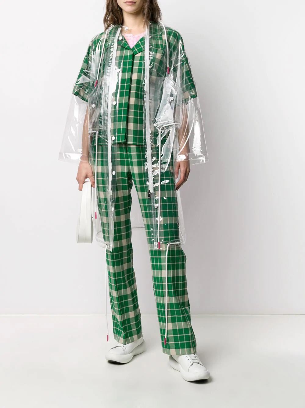 transparent drawstring raincoat - 2