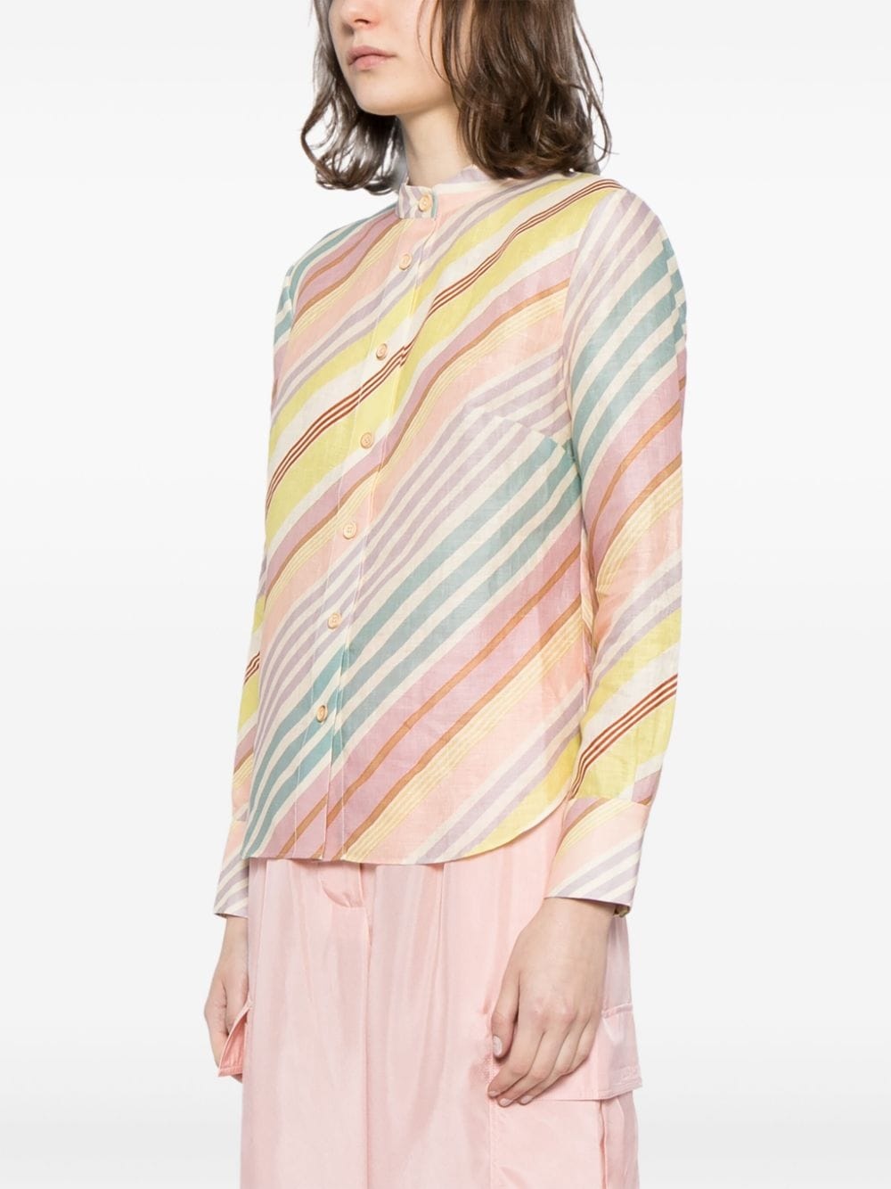 striped linen shirt - 3