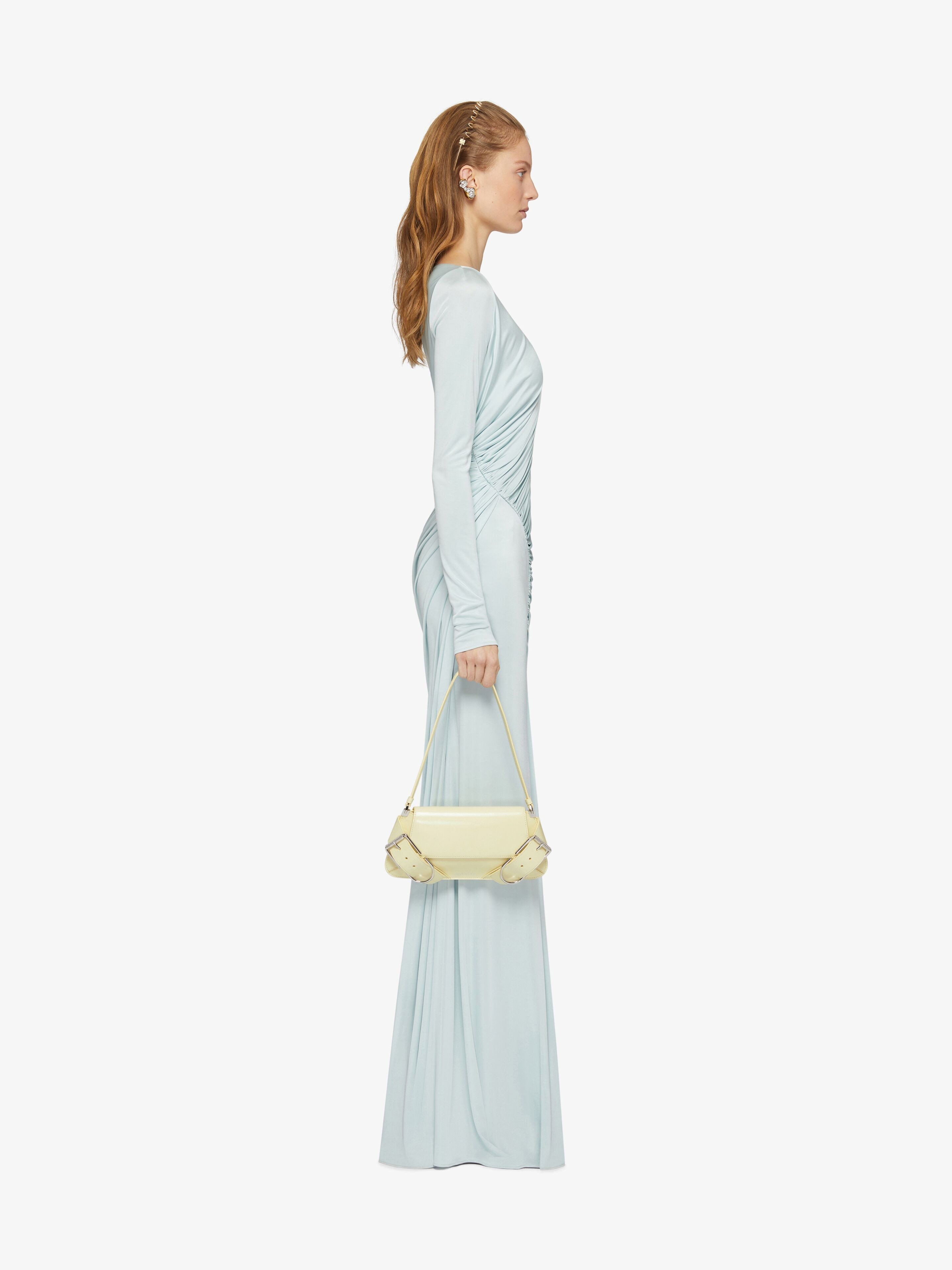 EVENING DRAPED DRESS IN JERSEY - 3