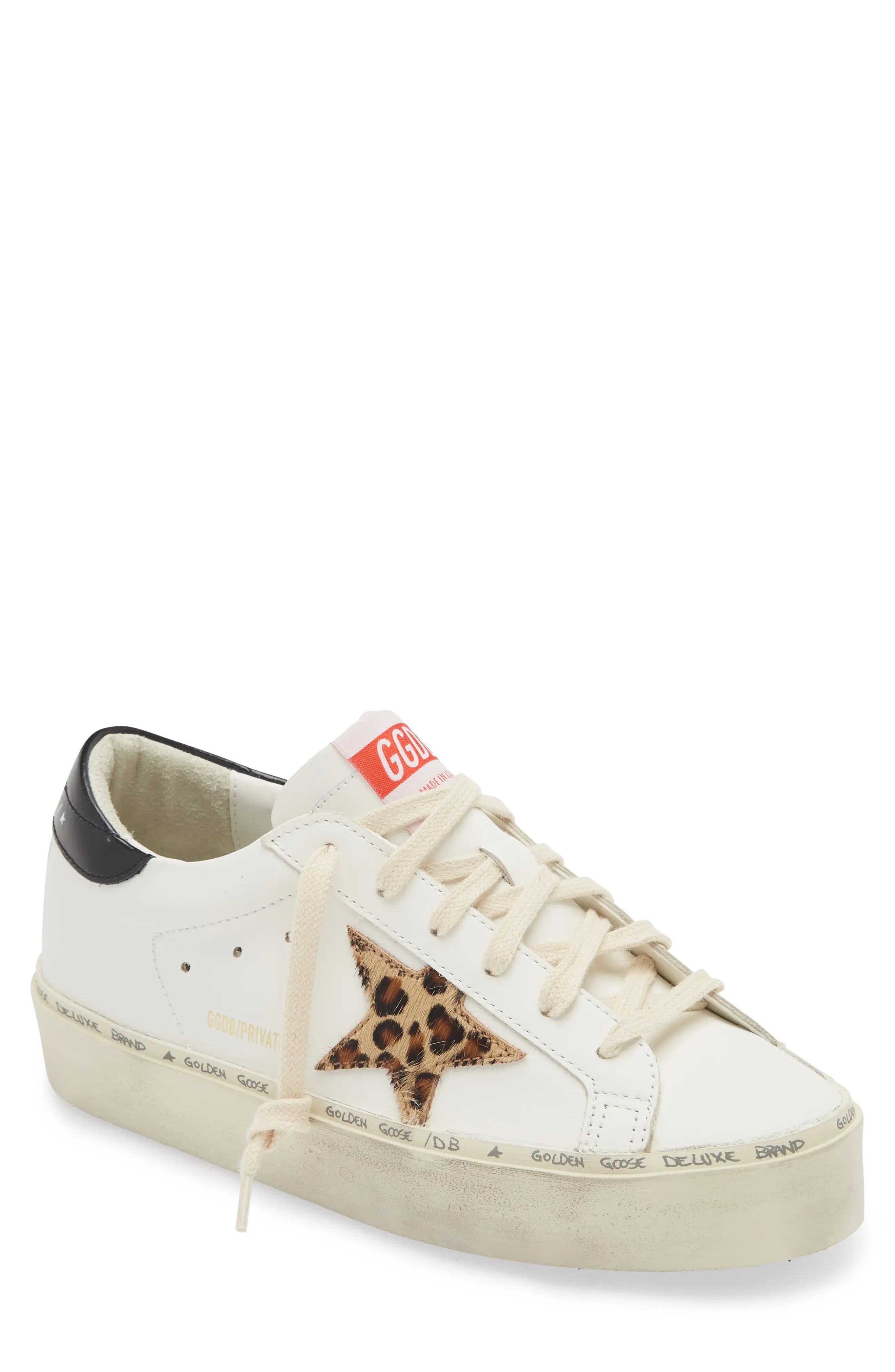 Hi Star Platform Sneaker in White/Leopard - 1