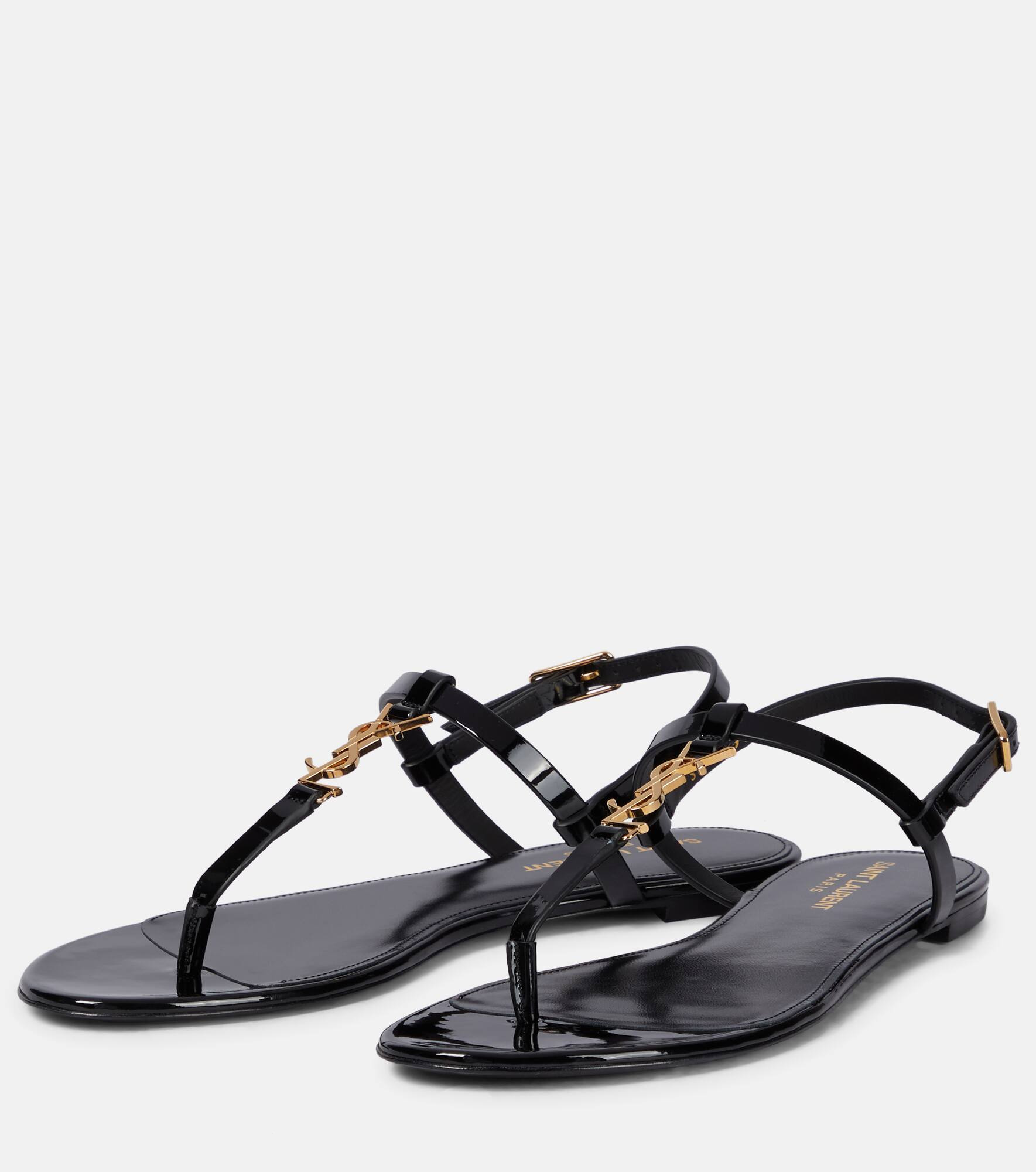 Cassandra patent leather thong sandals - 5