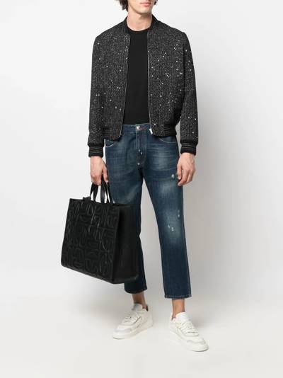 PHILIPP PLEIN distressed-effect cropped jeans outlook