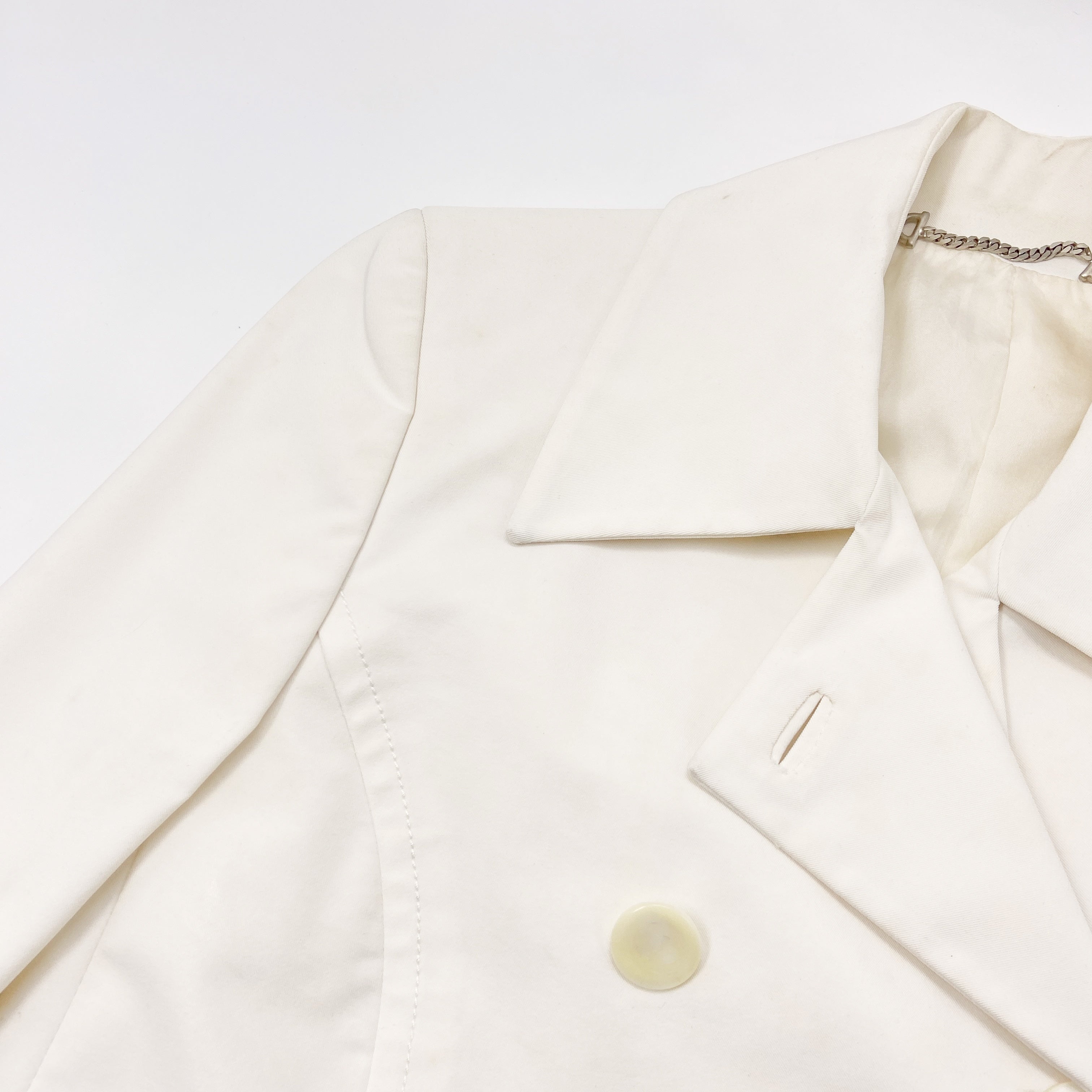 Gucci Spring 1996 Tom Ford Double-Breasted White Short Coat 38 - 8