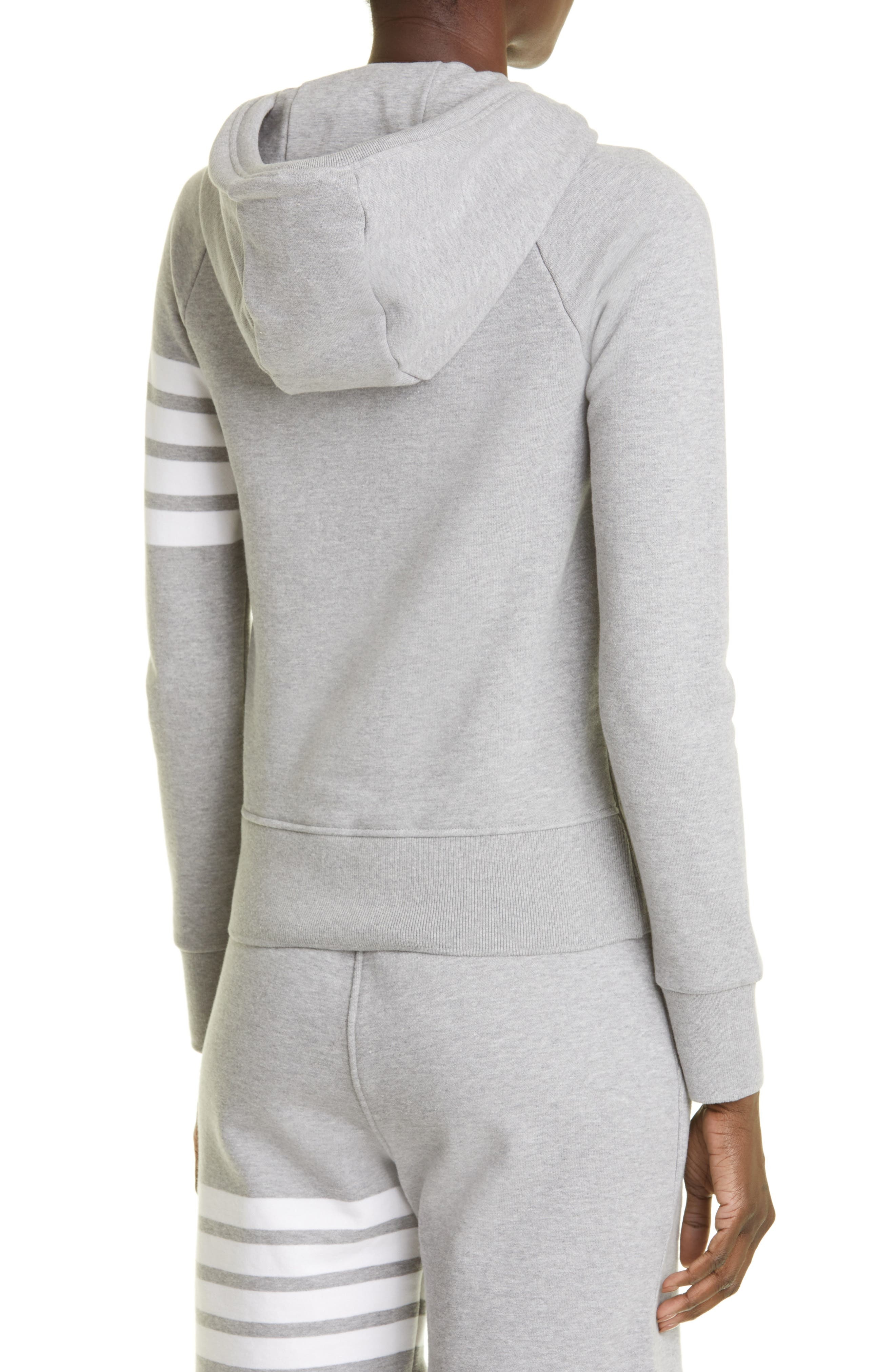 Thom Browne 4-Bar Cotton Hoodie in Light Grey at Nordstrom - 2