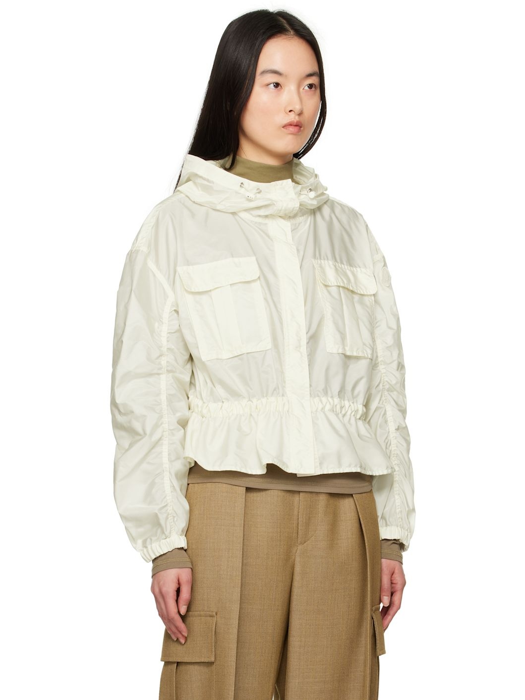 Off-White Curton Hooded Peplum Jacket - 2