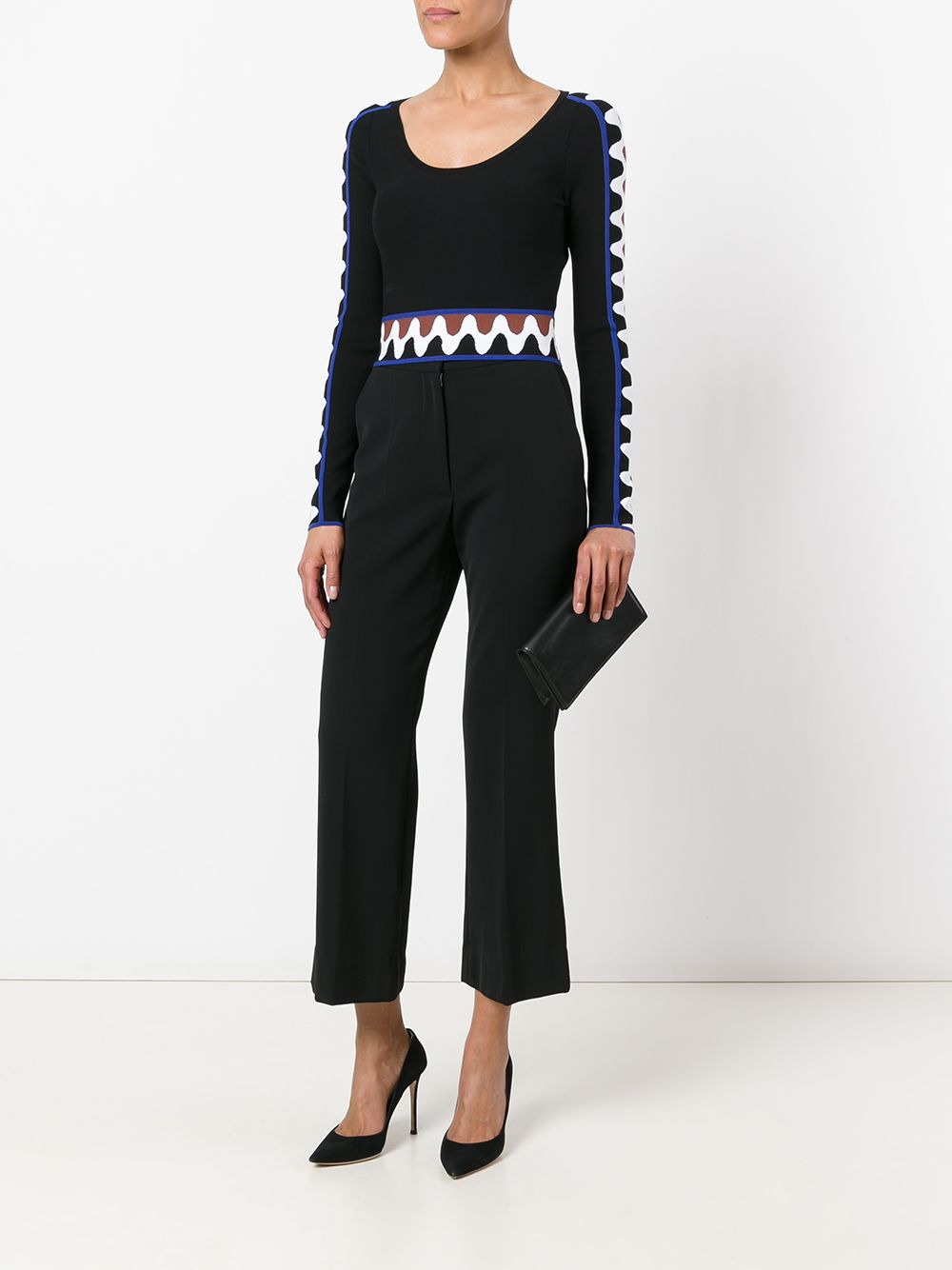 wave pullover crop top - 2
