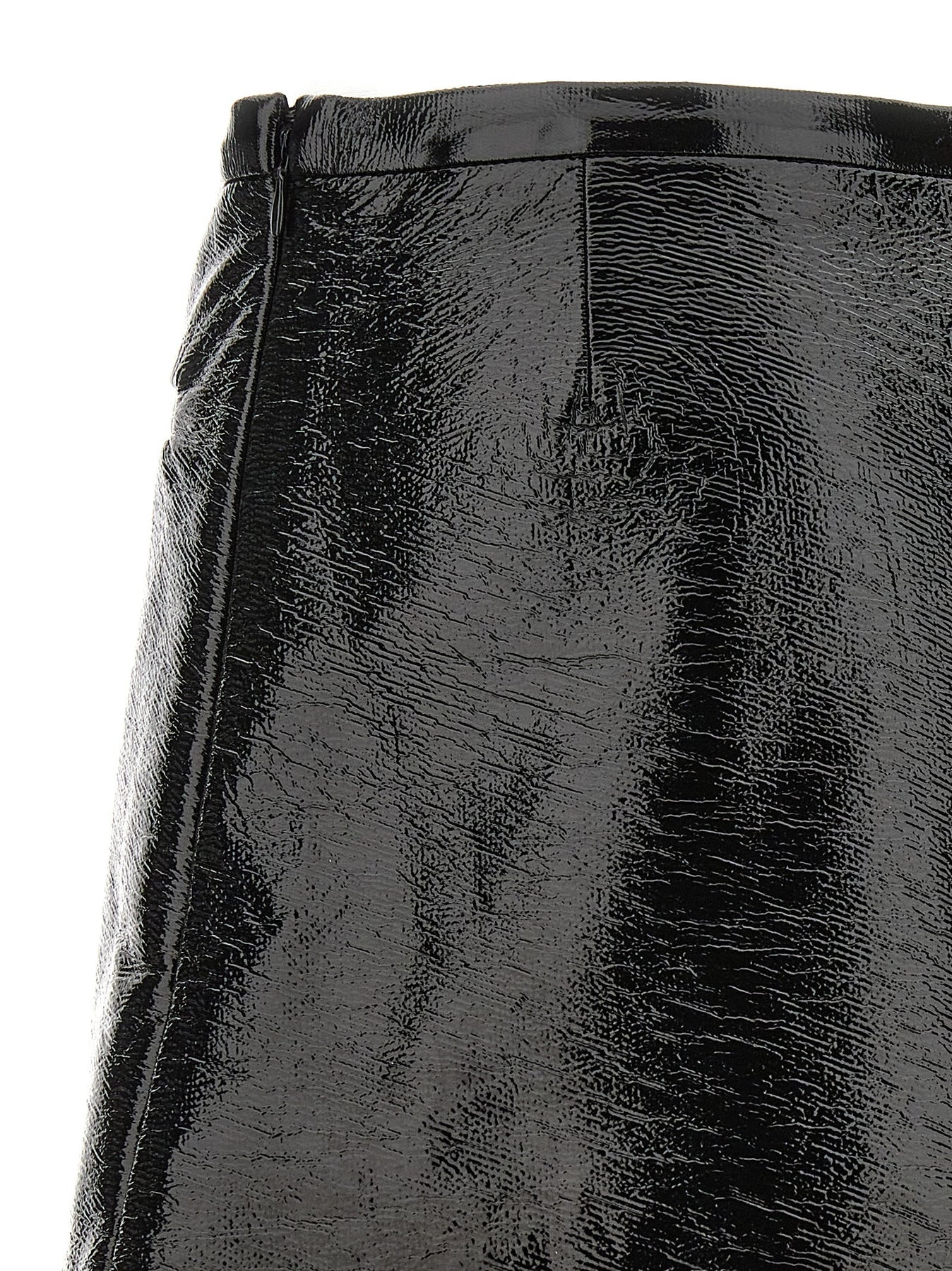 スカート COURREGES 'Heritage Viny Mini' skirt Black 324CJU194VY0014 REEDITION VINYL MINI SKIRT - courrèges