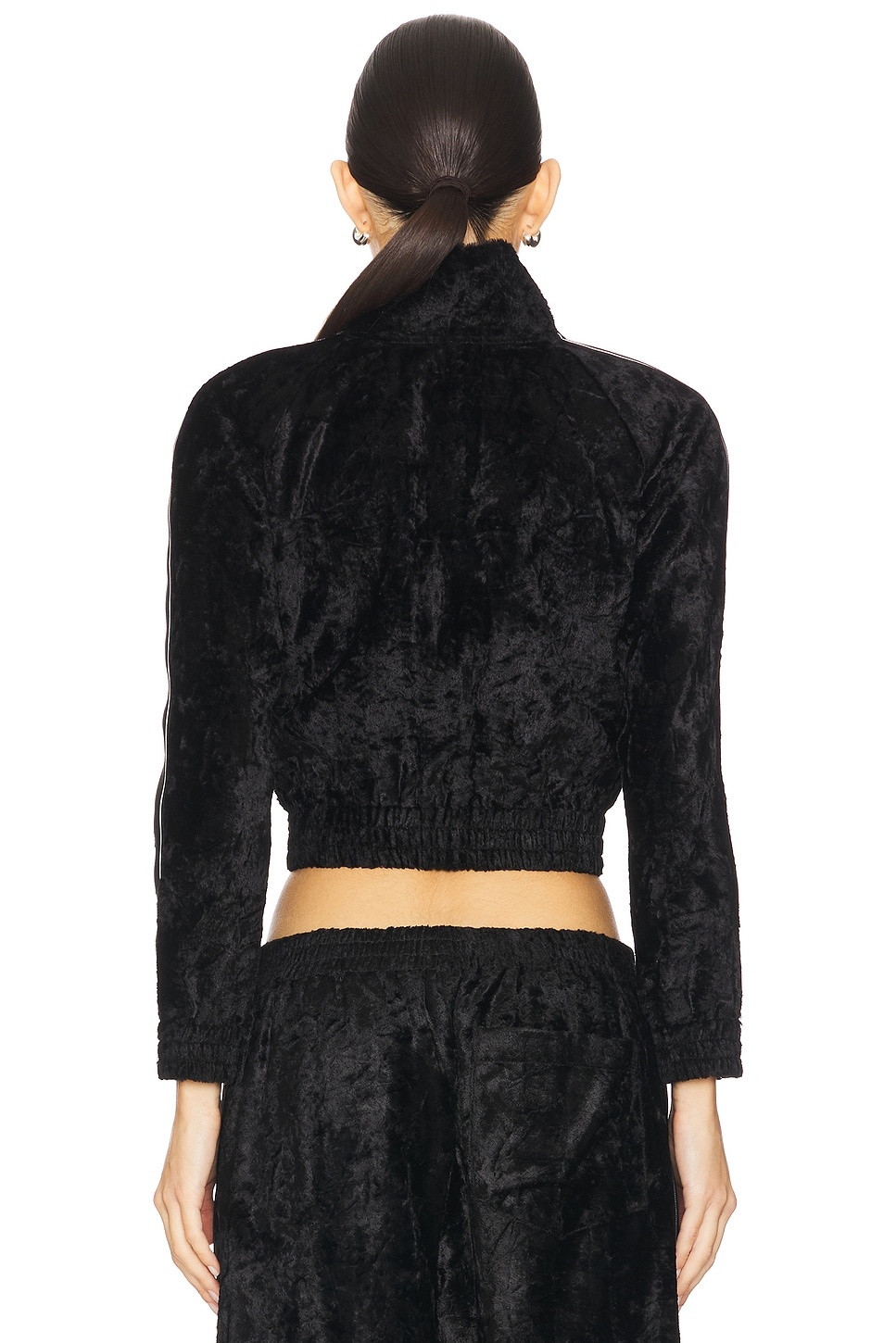 Cropped Track Jacket With Logo Webbing - 4