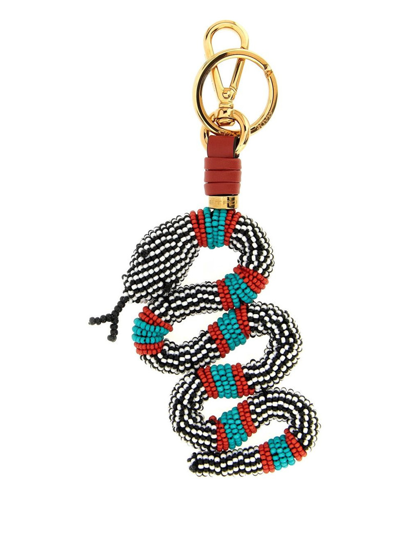 Etro beaded snake keyring outlook