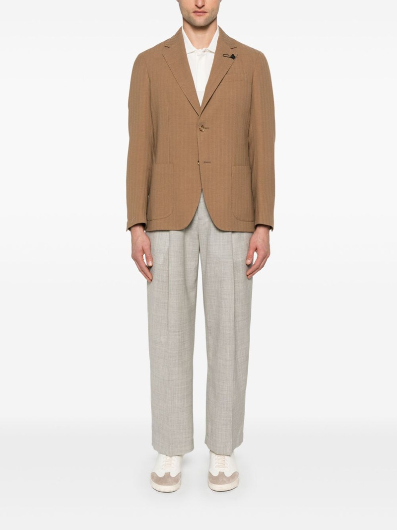 LARDINI herringbone blazer outlook