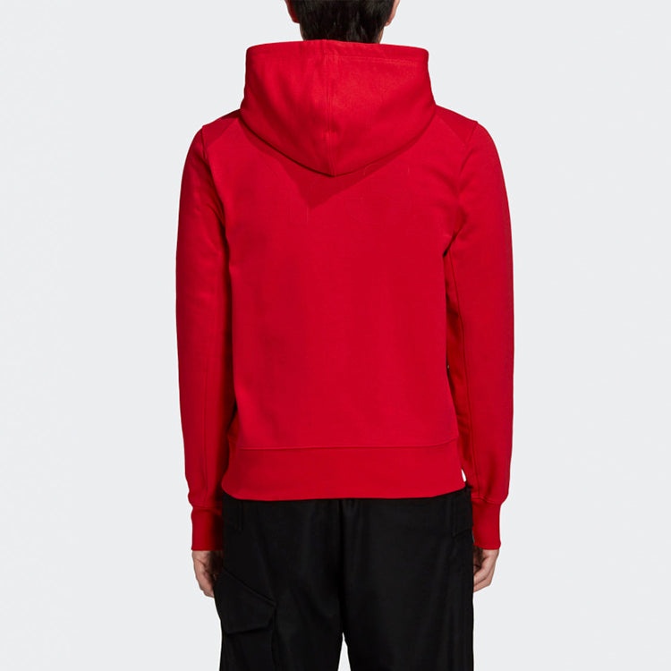 Men's Y-3 Solid Color Casual Hooded Zipper Jacket Red GK4482 - 4