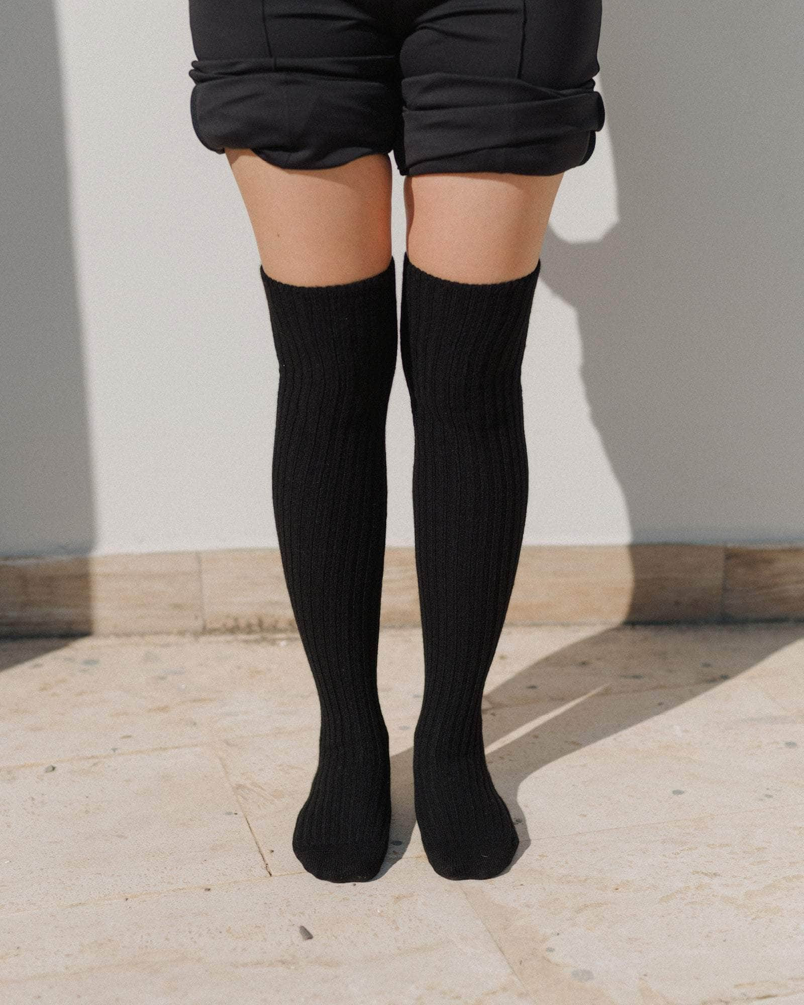 Overknee Socks - Recycled Cashmere Rib - 1