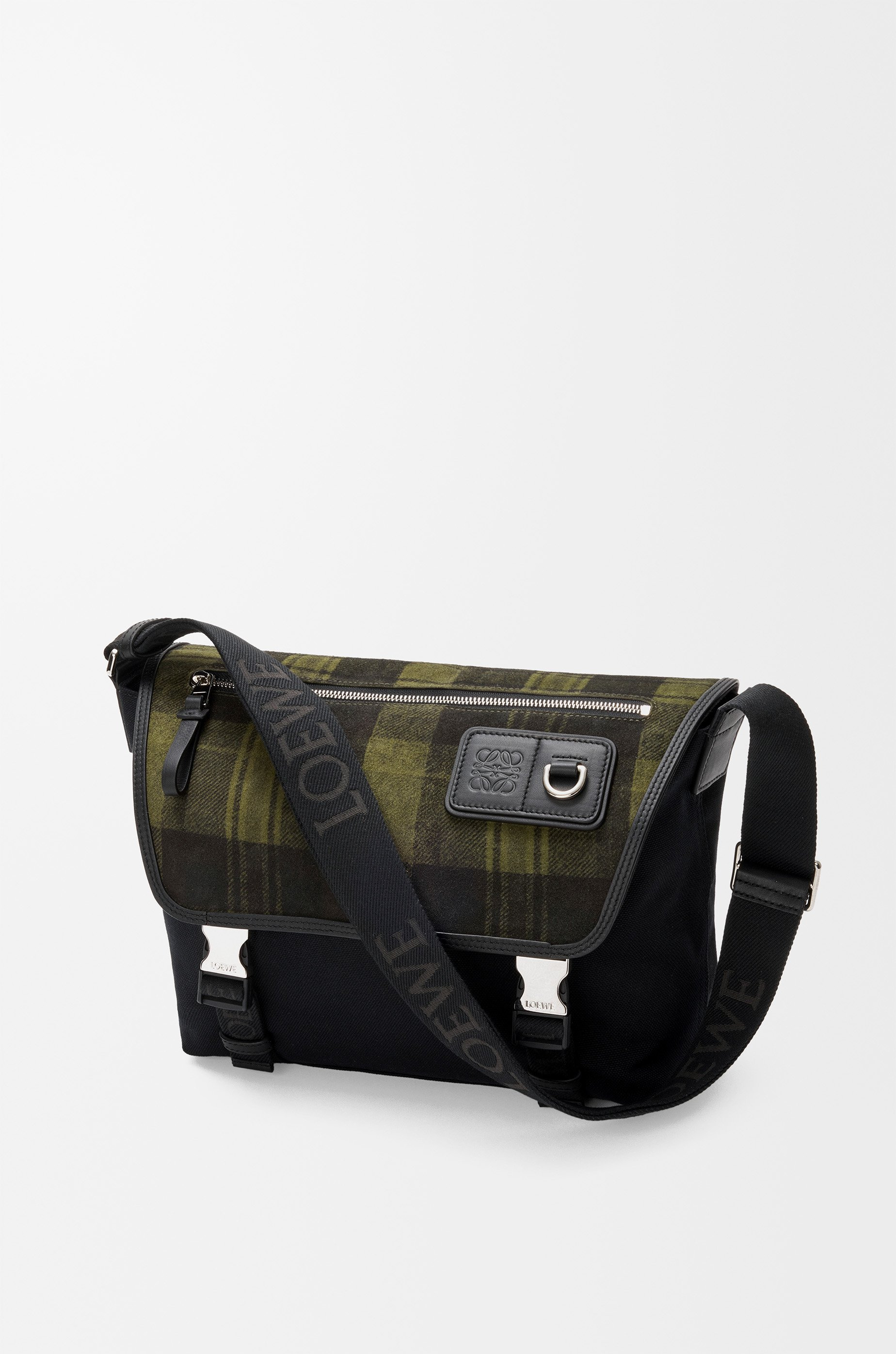 Medium Flex messenger in canvas and brushed suede - 3