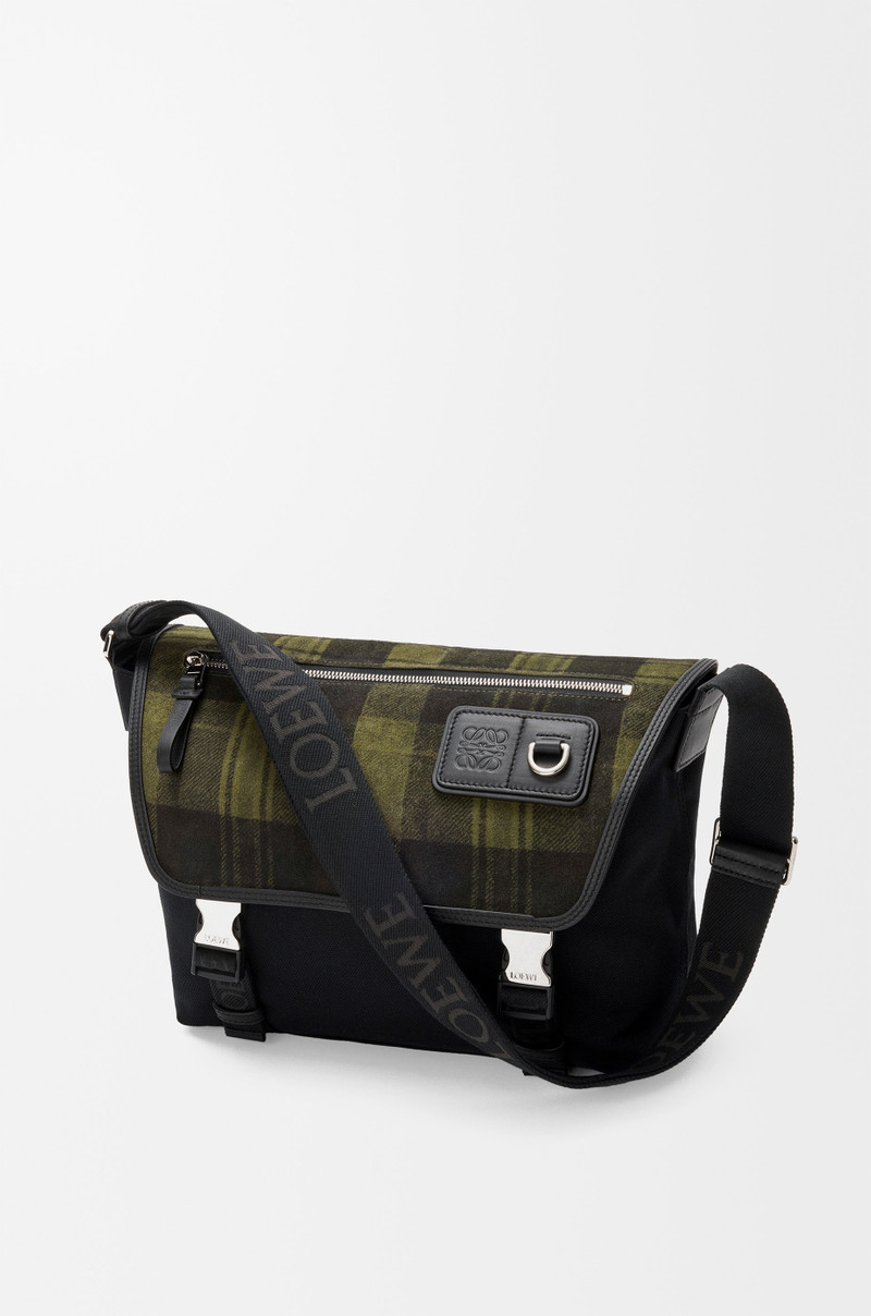 Medium Flex messenger in canvas and brushed suede 3