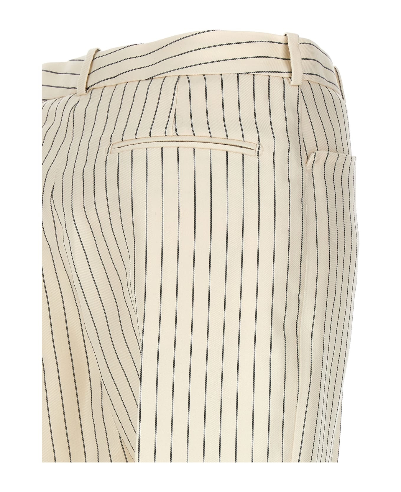 【関税＆送料込み】Tom Ford Wallis Striped Pants Clothing Wallis striped wool and silk-blend straight pants in white