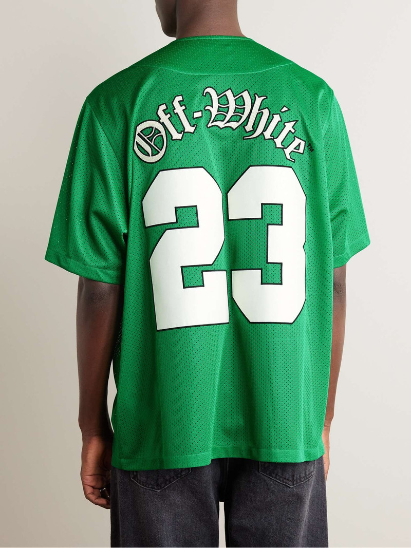 Logo-Appliquéd Mesh Shirt 3