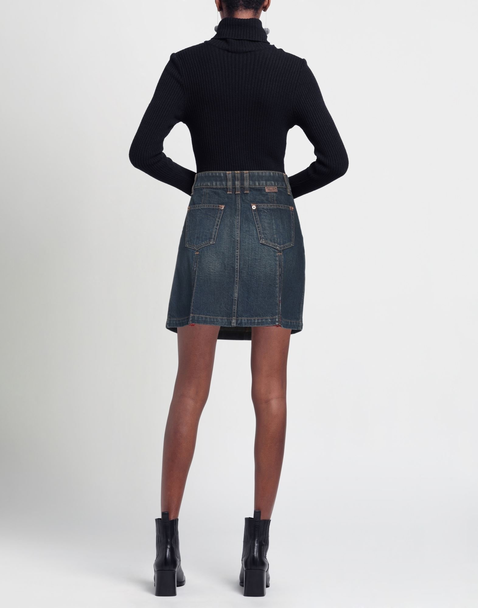 Blue Women's Denim Skirt - 3