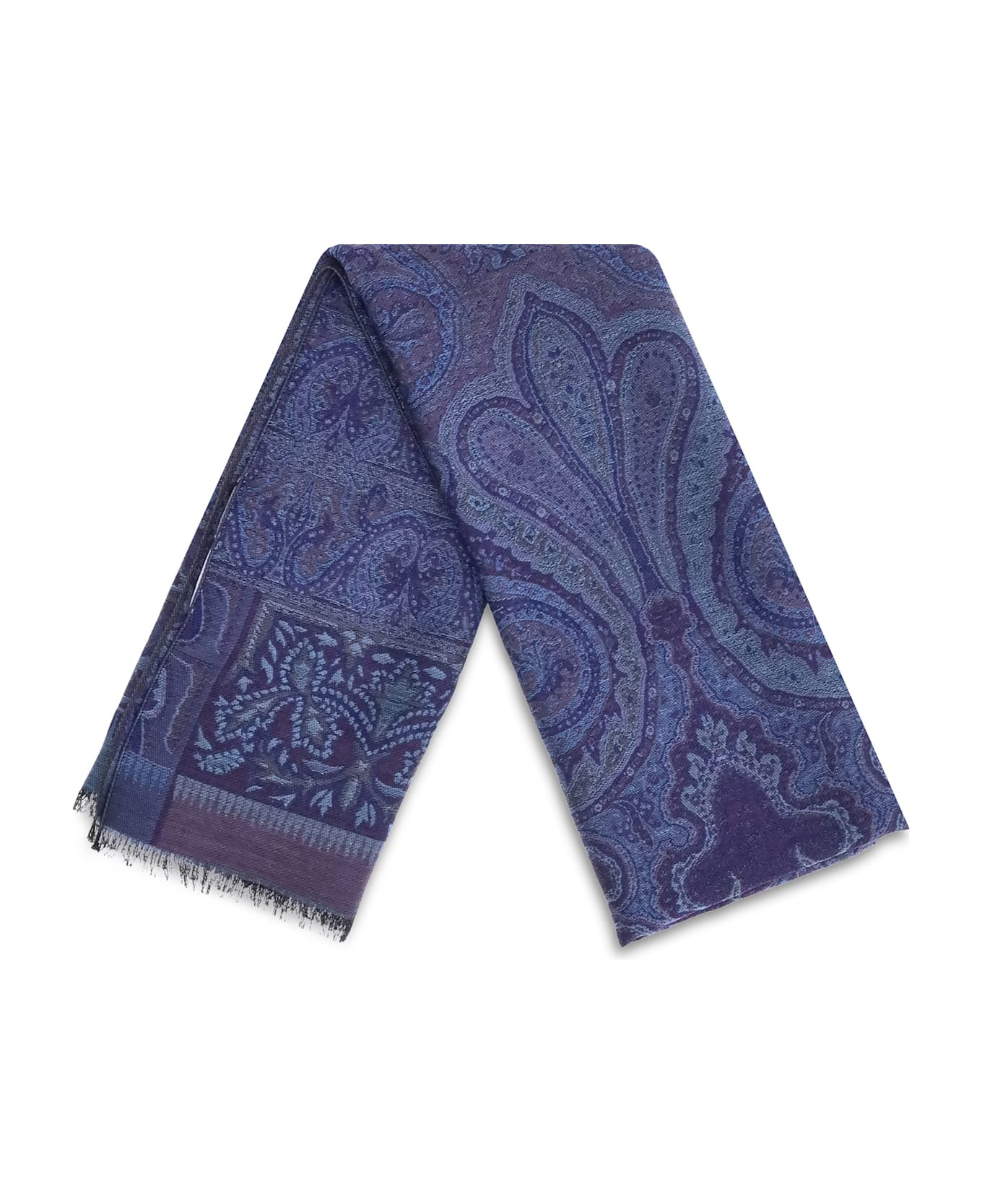 Jacquard Wool And Silk Scarf - 2