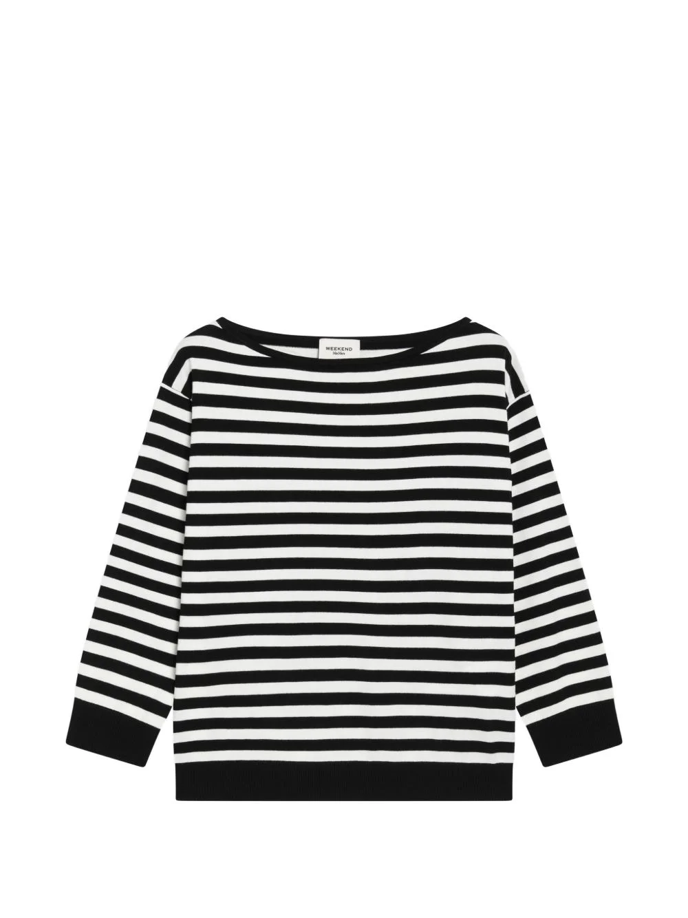 striped boat-neck sweater - 1