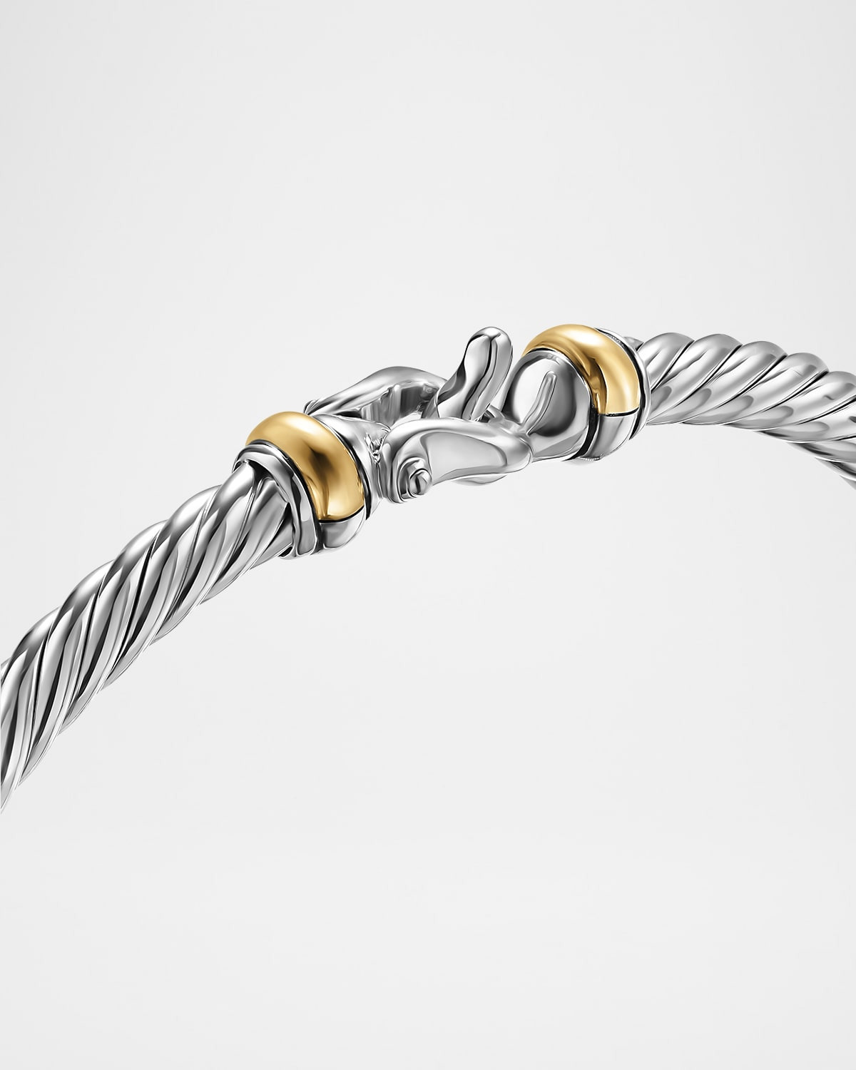 Cable Flex Buckle Bracelet in Sterling Silver, 4mm - 5