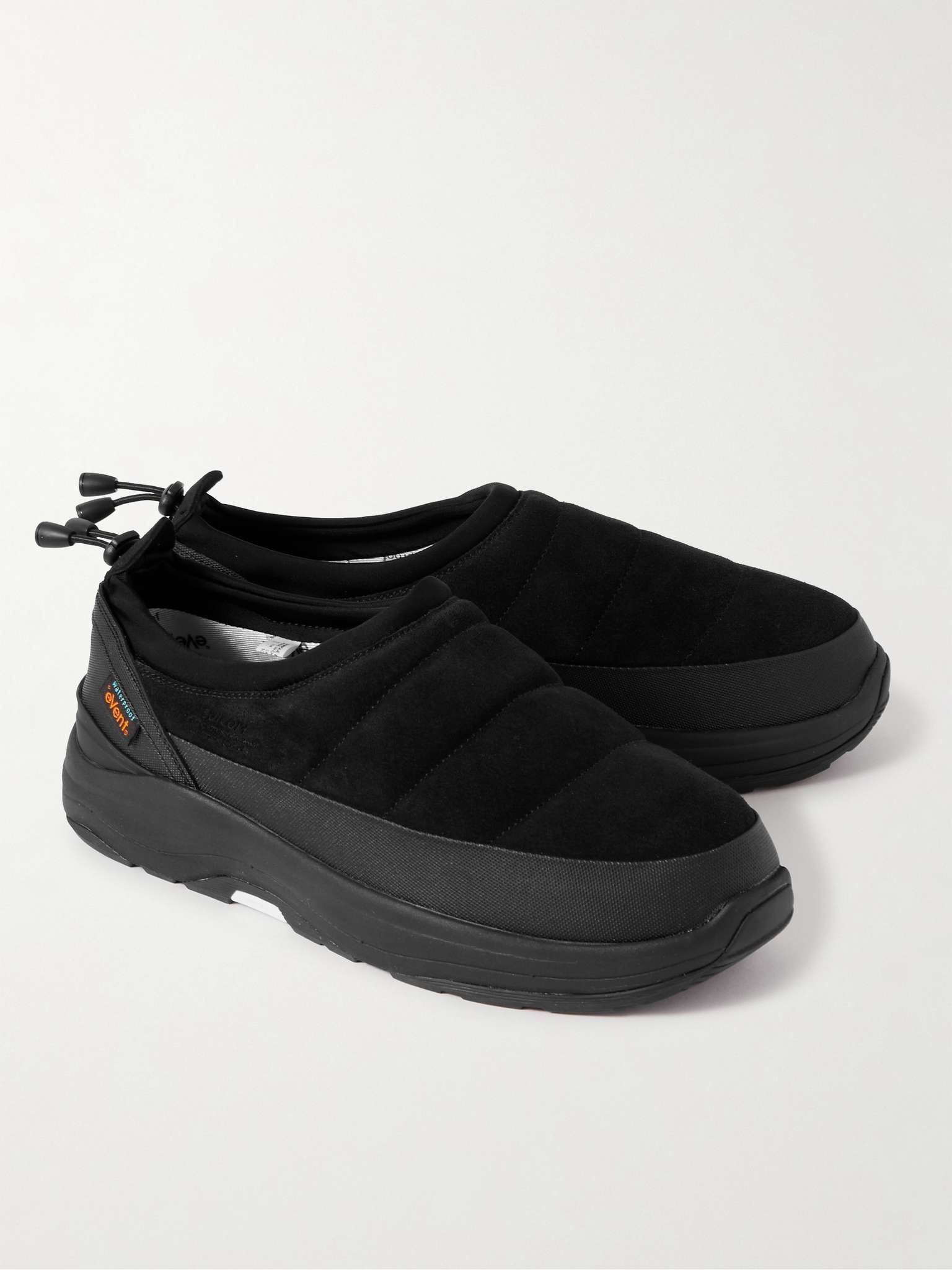 Pepper-Sev Leather-Trimmed Quilted Suede Slip-On Sneakers - 4